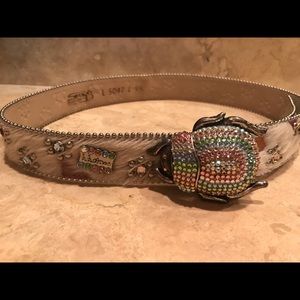 BB Simon Pony hair belt with Swarovski crystals